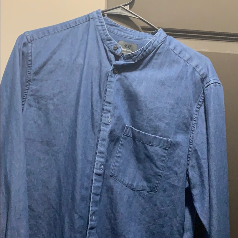 Jean button up shirt